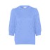 Bluse blå m/ korte ærmer og hul mønster "DoonySZ" - Saint Tropez