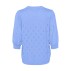 Bluse blå m/ korte ærmer og hul mønster "DoonySZ" - Saint Tropez