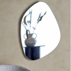 Spejl "Aimie" sølv kant - Bloomingville 56x70