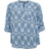 Skjorte "Love" blå m/ mønster - Costamani