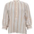 Skjorte / Bluse "Hay" hvid m/ orange & lilla striber - Costamani