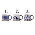Krus m/ blåt mønster "Linora" - Bloomingville - Vælg ml 3 forsk.
