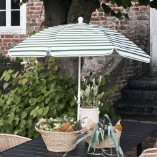 Parasol "Oktogon" m/ grønne striber - House Doctor Dia.: 180 cm