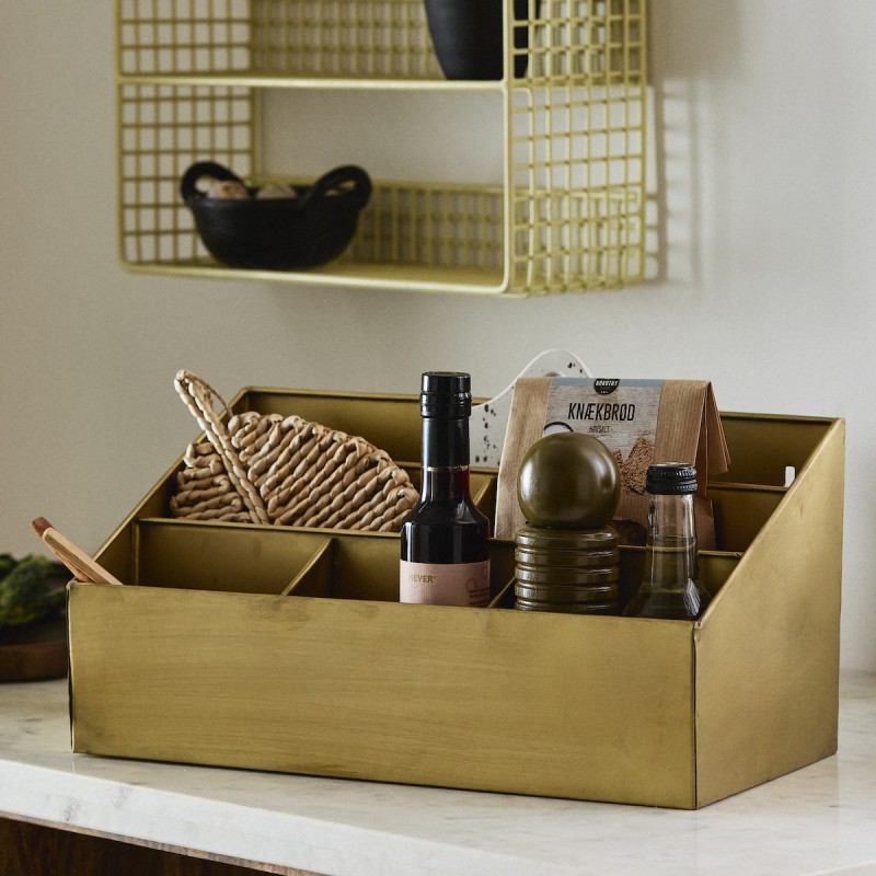 Billede af Kasse m/ 6 rum Adasi messingfinish - Nordal