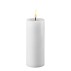 LED bloklys hvidt - Deluxe Homeart - Ø:5x12,5 cm