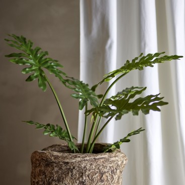 Philodendron plante gøn, kunstig - Bloomingville - H: 84 cm