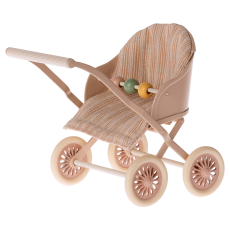 Klapvogn rosa t/ babymus - Maileg