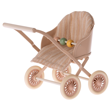 Klapvogn rosa t/ babymus - Maileg