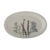 Serveringsfad oval "Bea" creme m/ grene - Bloomingville L: 28,5