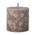 Terrazzo Stearinlys, Brun, Parafin - Bloomingville 15x15 cm