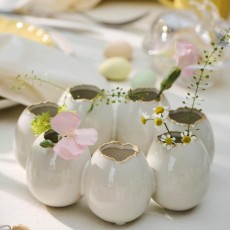 Vase t/ 7 blomster æggering - Ib Laursen H: 6,5 cm