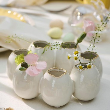 Vase t/ 7 blomster æggering - Ib Laursen H: 6,5 cm