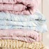 Bomulds Quilt / Vattæppe "Aya" rosa m/ mønster - Ib Laursen 130x170