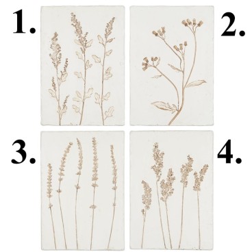 Billede af gips m/ blomstaftryk - Ib Laursen vælg ml. 4 forsk.