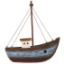 Træskib "Nautico" m/ hvidt hus - Ib Laursen H: 25 cm