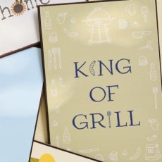 Metalskilt "King of the grill" - Ib Laursen