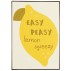 Metalskilt m/ citroner "Easy peasy" - Ib Laursen