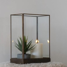 Lanterne / åben lygte "Manali" m/ messingfinish - House Nordic