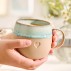Krus m/hank Heart mat brunt ler m/aqua kant - Ib Laursen