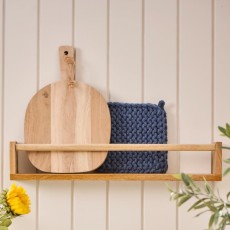 Hylde m/forkant + vendbar til hylde m/tværstang - Ib Laursen - L: 60 cm