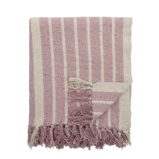 Plaid "Monta" m/ rosa striber - Bloomingville 130x160