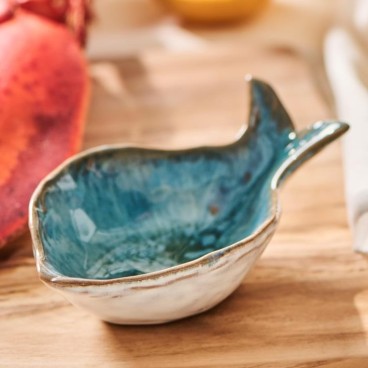 Skål Ocean Blue mellem fiskeformet - Ib Laursen - L: 20 cm