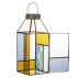 Lanterne kobber m/ farvet glas "Drew" - Bloomingville - H: 38 cm