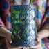 Fyrfadsstage påfugle farver "Kali" mosaik - Bloomingville H: 12,5