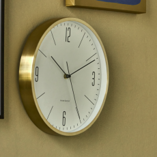 Vægur m/ messing finish "Hour" - House Doctor 30x30