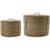 Kurvesæt "Round" á 2 stk. m/ låg natur rattan - House Doctor