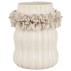 Vase hvid "Hortensia" m/ blomster krans - Ib Laursen H: 15,5