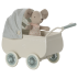 Barnevogn m/ baby mus - mint - Maileg