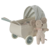 Barnevogn m/ baby mus - mint - Maileg