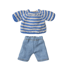Strikket sweater og bukser t/ storebror mus - Maileg