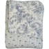 Quilt / Vattæppe "Ethnic" m/ blå blomster & striber - Au Maison 140x180
