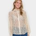 Skjorte "JewelSZ" sand m/ blonde mønster og glimmer - Saint Tropez
