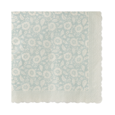 Serviet mint farvet m/ blomster - Maileg - 20 stk.