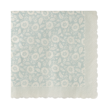 Serviet mint farvet m/ blomster - Maileg - 20 stk.