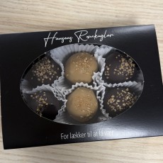Hansens romkugler m/ 4 klassiske & 2 m/ karamelsmagsovertræk