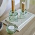 Lysestager / fyrfadsstager grøn glas "Delphia" - Bloomingville - sæt á 3