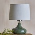 Bordlampe "Loa" grøn m/ hør skærm - Bloomingville H: 27,5