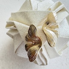 Øreringe / ørestikker - Friihof + Siig - guldbelagt "Butterfly"