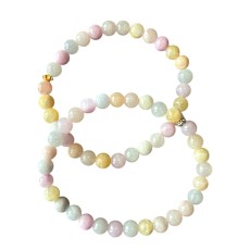 Armbånd - Friihof + Siig - m/ rosa og pastel farvede perler