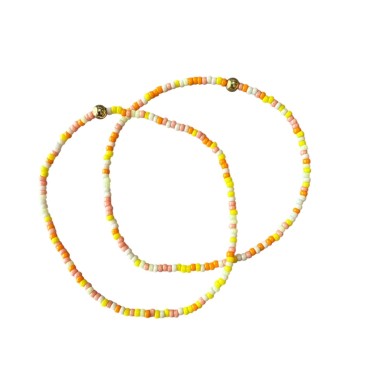 Armbånd - Friihof + Siig - Perler - rosa og guld perler