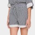 Shorts  "ZalindaSZ" råhvid m/ mørkeblå striber - Saint Tropez