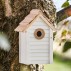 Fuglehus hvid m/ naturfarvet tag & hul - Ib Laursen