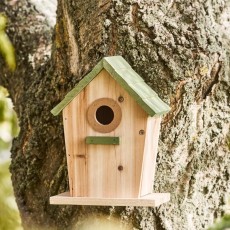 Fuglehus natur m/ grønt tag & hul - Ib Laursen