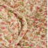 Quilt / Vattæppe beige m/ pastelfarvet blomster - Ib Laursen 130x180