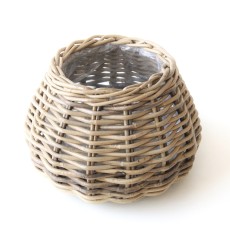 Kurv Rattan bred "Dråbeformet" - Aafod