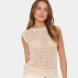 Vest "KarlinaSZ" lys sand m/ hulmønster - Saint Tropez